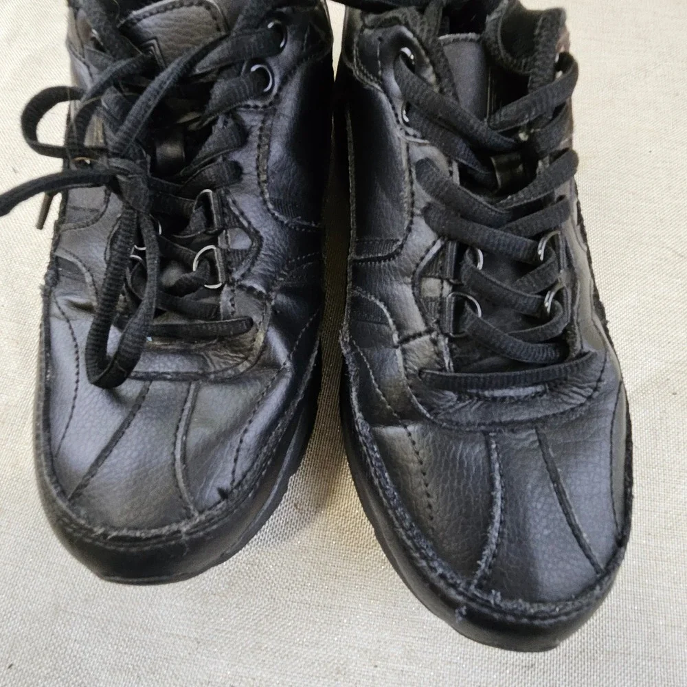 Fila US‎ 8 EEEE Work Athletic Shoes Black Leather Upper Cushioned Wide Width